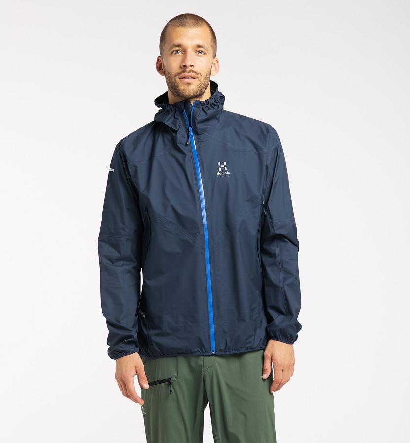 Haglöfs Mens L.I.M Comp Waterproof Jacket Dark Blue New Zealand 37915GHRA